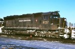 PC, Penn Central 6137 EMD SD45 at ex-Erie Croxton engine terminal, Secaucus, New Jersey. February 10, 1977. 